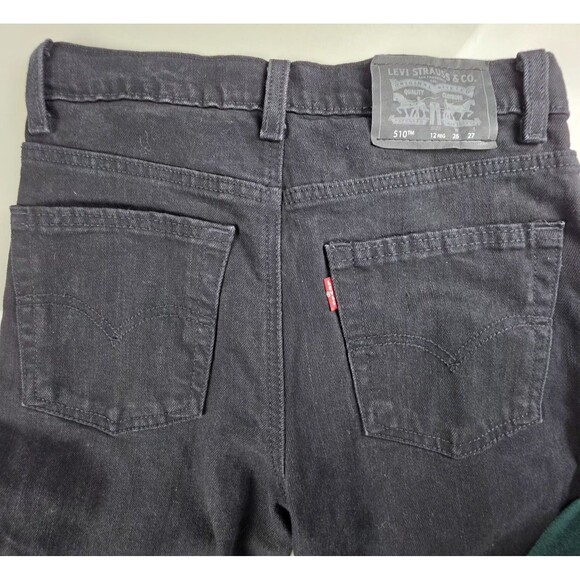 Levi’s Boy’s 510 Skinny Black Stone Jeans - Size 12 Regular (26W x 267) - Picture 6 of 11
